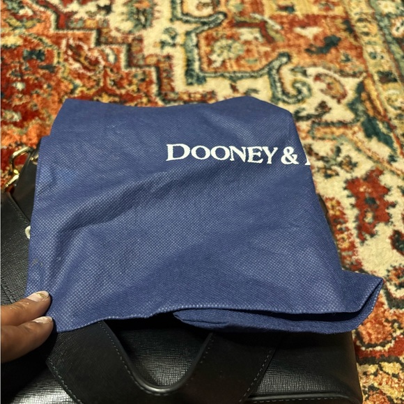 Dooney & Bourke Black Leather Drawstring Backpack - Picture 6 of 6